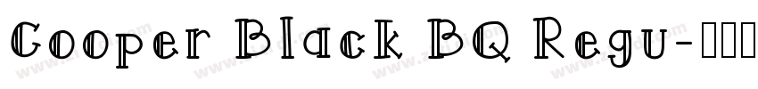 Cooper Black BQ Regu字体转换
